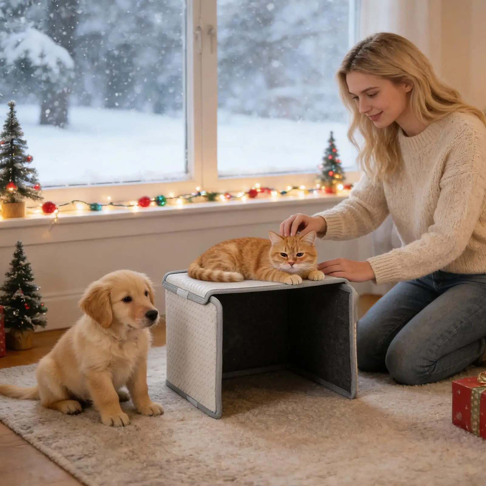 

Кошачья пещера с подогревом, теплая, регулируемая, удобная, гнездо для домашних животных, покрытая пещерой, палатка для домашних животных с подогревом для дома, общежития, офиса, квартиры, спальни