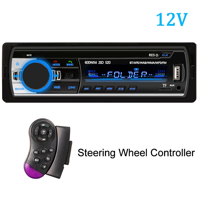 Hippcron Autoradio 1din Stereo Multimedia MP3-speler Digitale Bluetooth FM Audio Muziek USB Met In Dash AUX-ingang