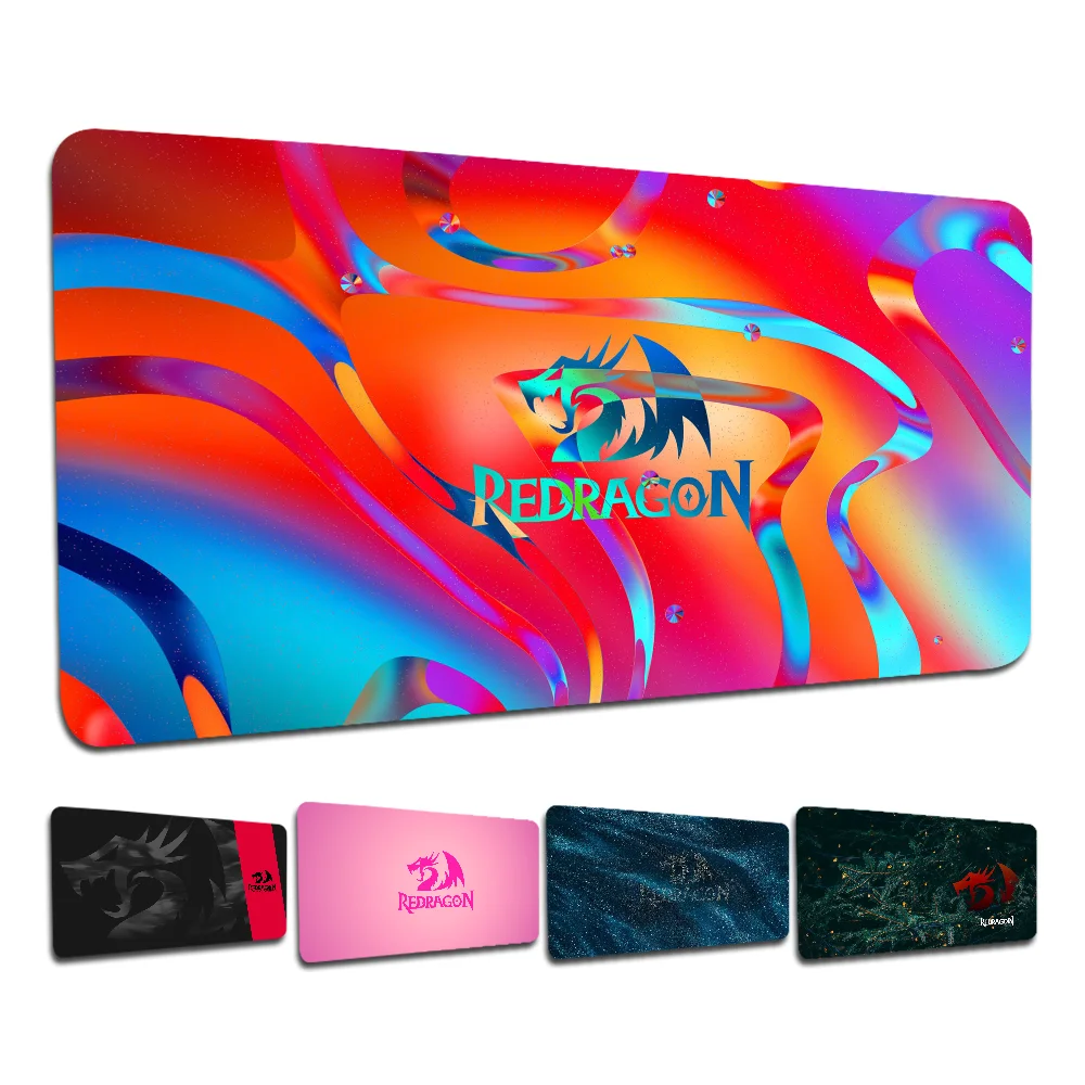 R-Redragon girl pad Keyboards Mat Rubber Gaming mousepad Desk Mat Size for large Edge Locking Game Keyboard Pad