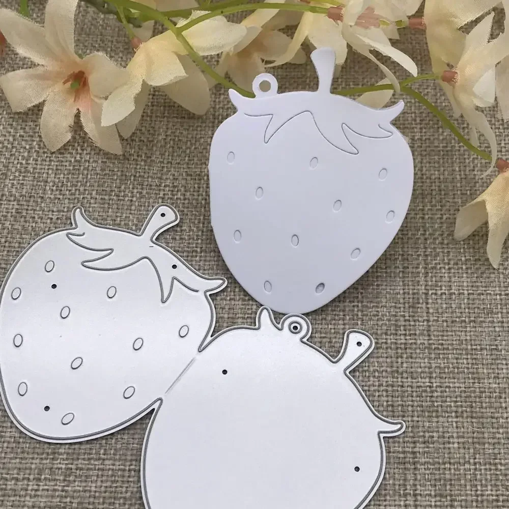 Erdbeer-Kartenanhänger, Metall-Stanzformen, Schablonen für DIY-Scrapbooking, dekorative Prägung, Handarbeit, Stanzform, Schablonenform