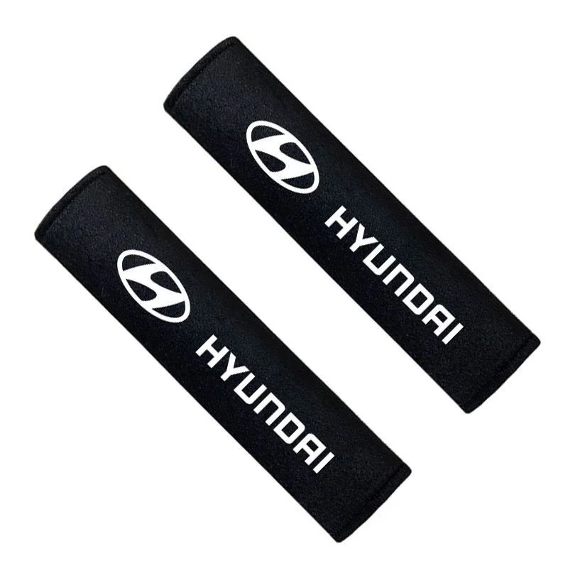 Housse de protection d'épaule pour ceinture de sécurité de voiture, accessoire de Style emblème automatique pour Hyundai Tucson Solaris Creta Ix35 I40 IX20 IX45 Veloster