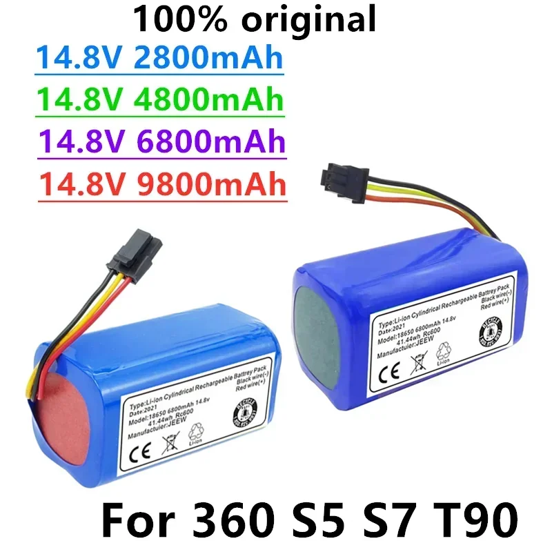 2026 New 14,8V 9800mAh Roboter-staubsauger Batterie Pack Für 360 S5 S7 T90 Robotic Staubsauger Ersatz Batterien