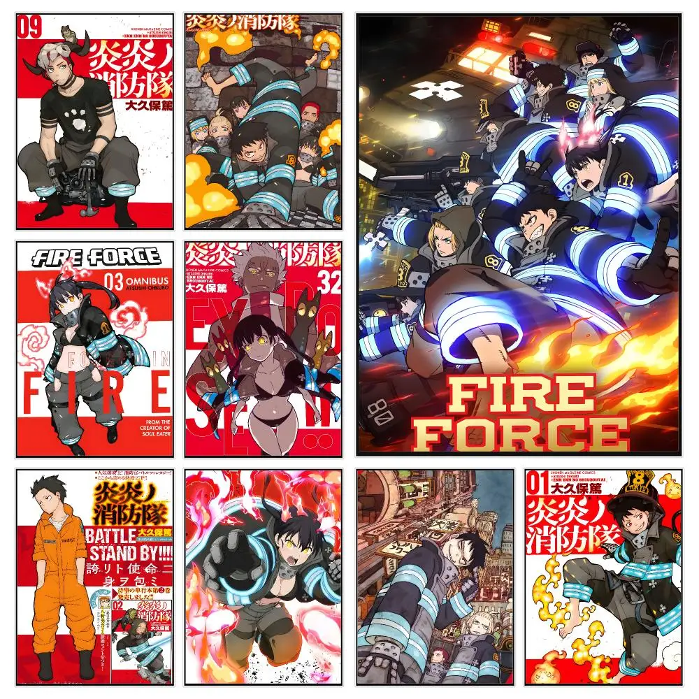 Action Anime F-fire Force Poster Modern Luxury Wall Poster Home Decor Space Enhancer