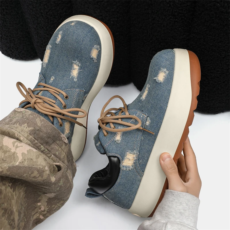 

2025 Новые мужские модные кроссовки — гонконгский стиль, массивная подошва, увеличивающие рост, дышащие, для ежедневных поездок и занятий спортом