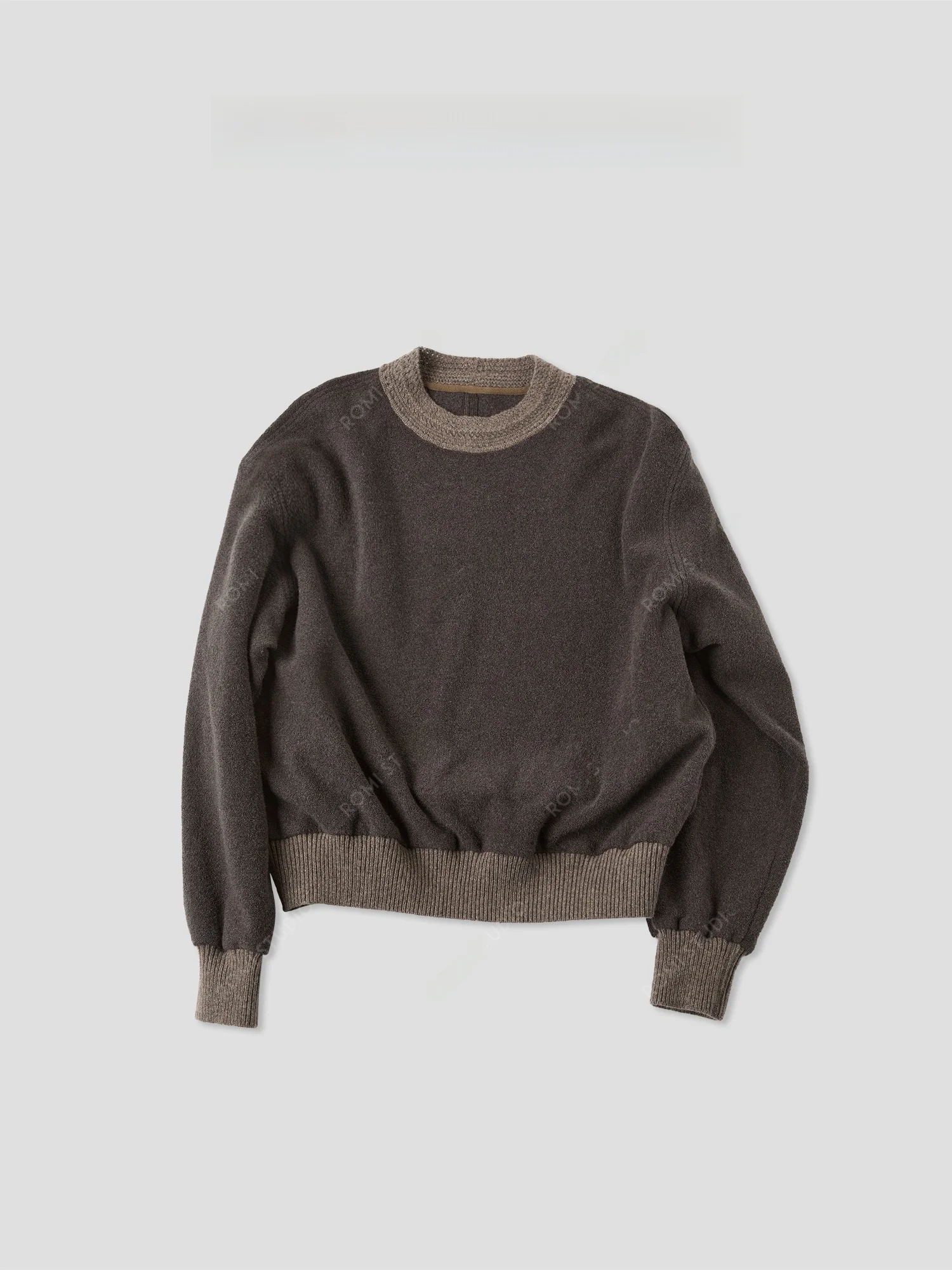 

Женский свитер Romistudio из смесовой шерсти на осень-зиму, свободный крой, длинные рукава, круглый вырез, мягкий и удобный, модный