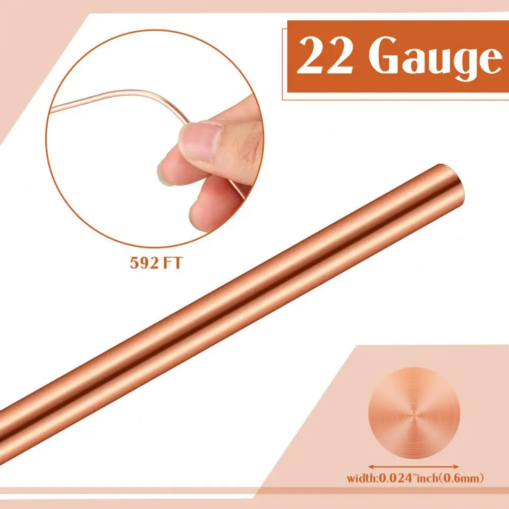Long-lasting Wire Roll of Flexible Wire for Jewelry Making Bendable Soft Wire for Gardening Crafts Long-lasting Electroculture