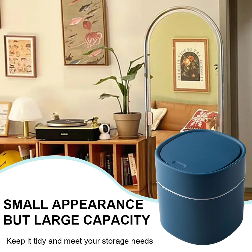 Mini kosz na śmieci z pokrywką, plastikowy kosz na śmieci na biurko, kosz na śmieci w stylu nordyckim, kosz na śmieci z wyjmowaną pokrywką do biura, łazienki, toaletki.