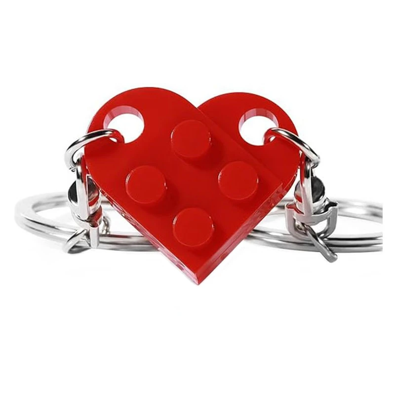 G-Brick Matching Couple Heart Keychain For Boyfriend Girlfriend Valentines Day Friends Gifts