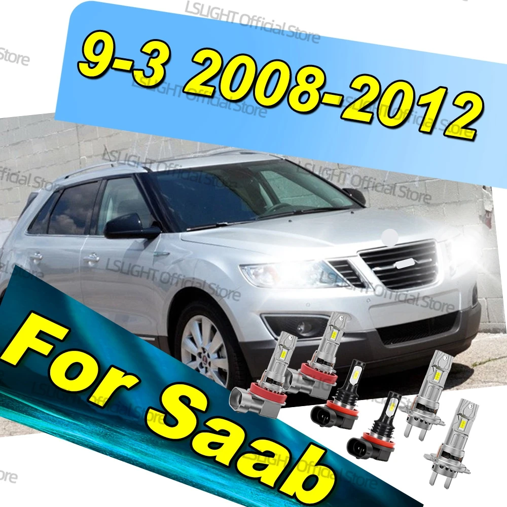 

2/6x For Saab 9-3 2008 2009 2010 2011 2012 Wireless Headlights 3570 CSP 6000K Fog Lamp Bulbs 12V Kit Plug&Play