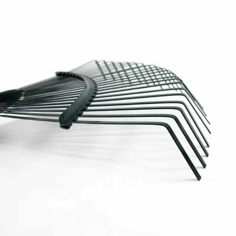 Grain Drying Plastic Grass Rake Heavy Duty Portable Compact Leaf Rake 22-Tooth Small Shrub Gardening Tool Flower Beds