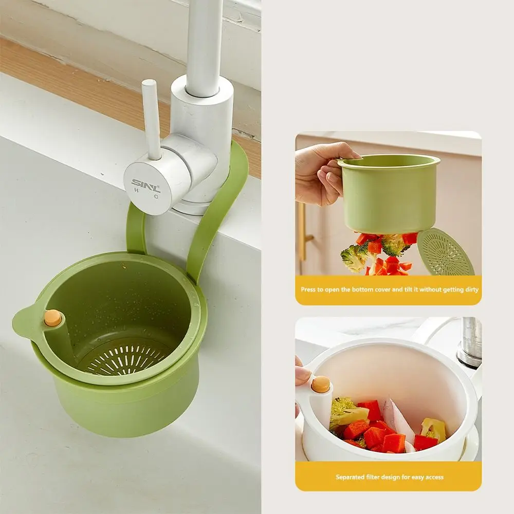 Gifts Push-type Kitchen Sink Filter Basket Anti-leakage Separate Drain Bowl Versatile Sink Storage Rack