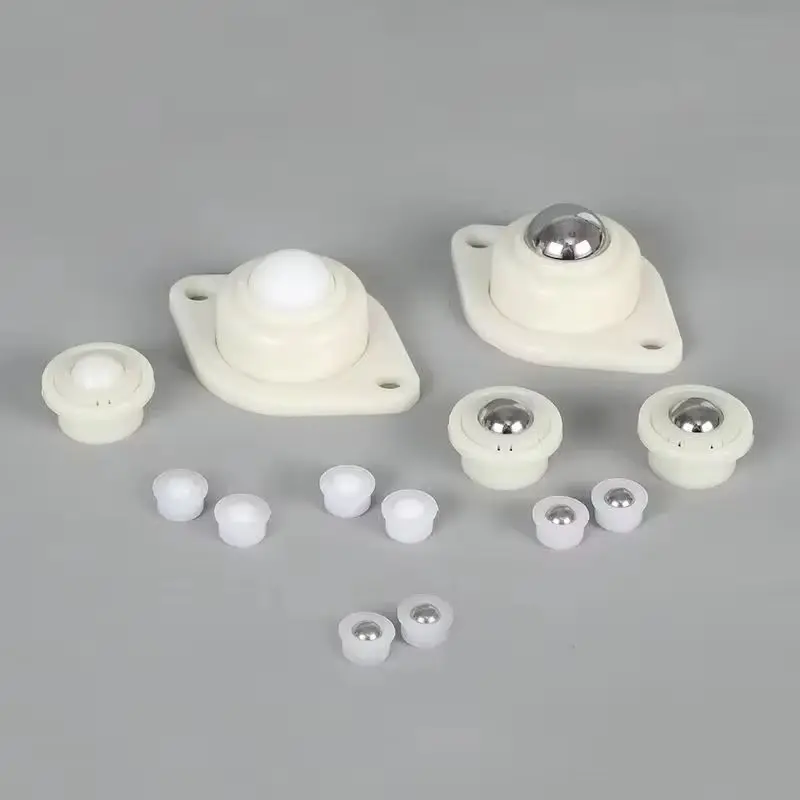 50PCS Precision Conveying Universal Ball Transfer Unit Stainless Steel/Nylon Ball Bearing Bull Eye Wheel Conveyor Rollers Slider