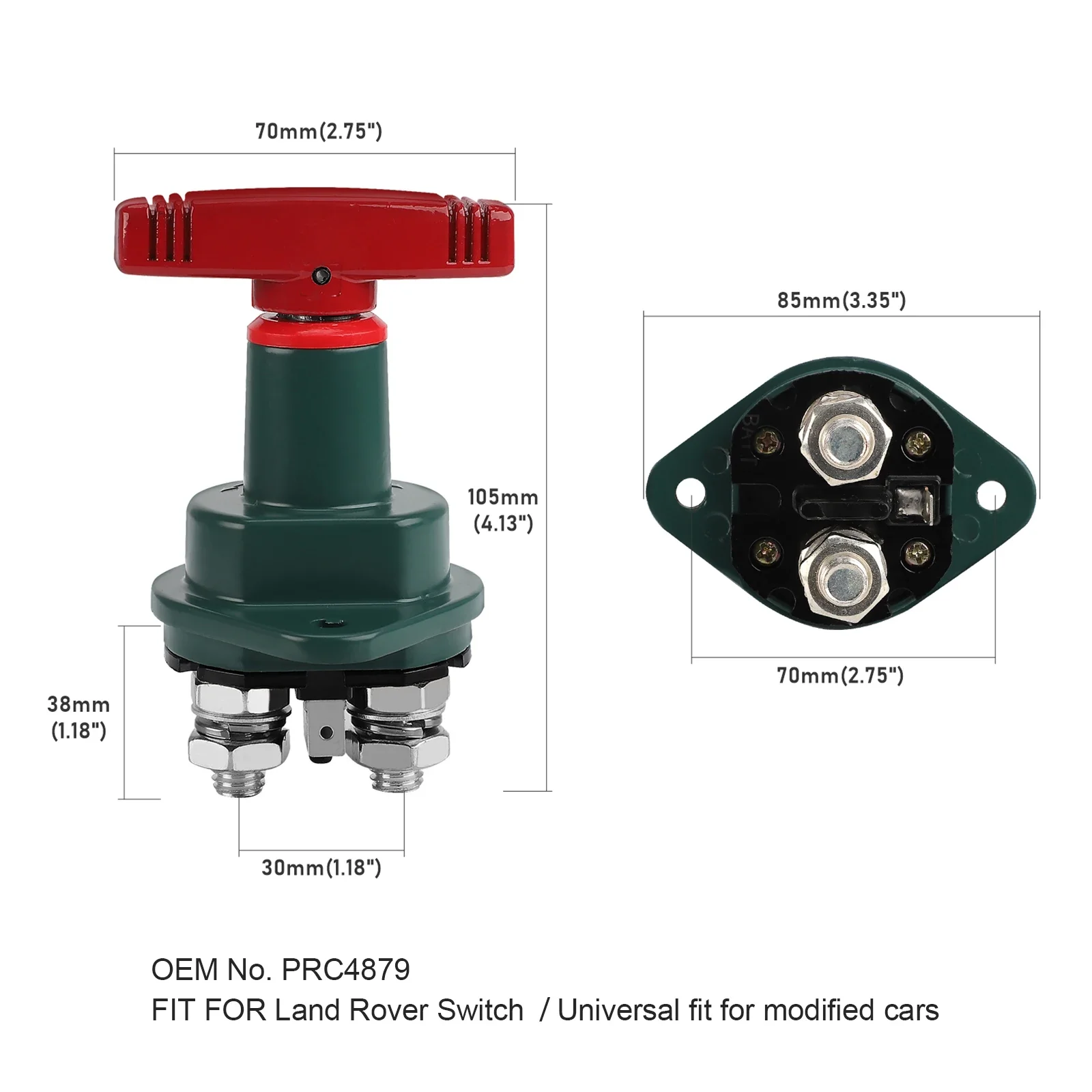 

750A DC 12V 24V Rotary Battery Disconnect Switch For Car Truck Marine Camper Land Rover SUV Boat RV Auto Power Cutoff Isolator