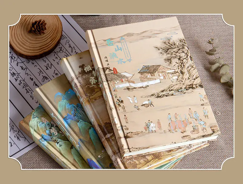A5-Notizbuch, vollfarbig, blanko, Tagebuch „The Forbidden City Cultural Creative Gifts“, im chinesischen Stil, Ins Literary Vertical Line Diary – Detail 12