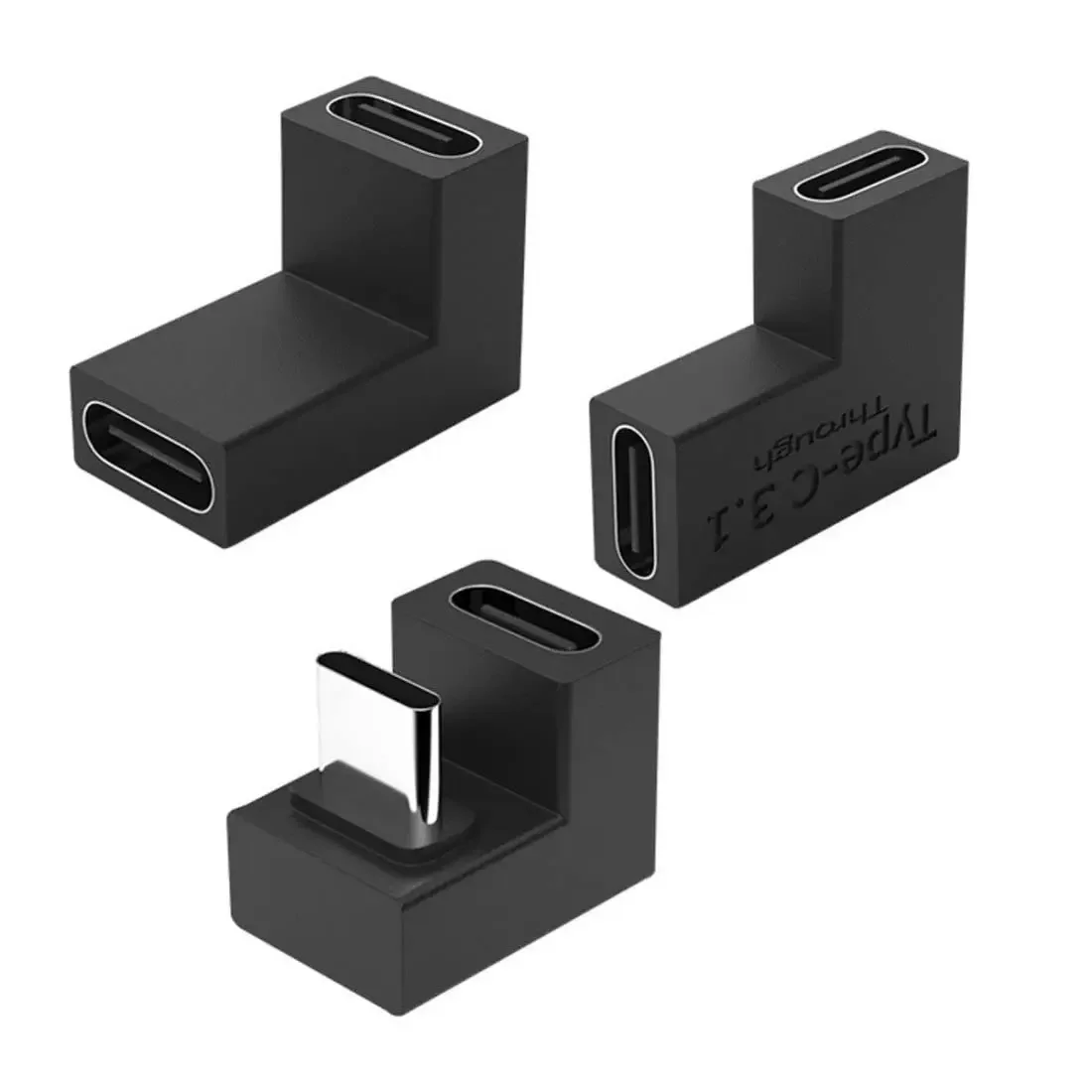 3-Pack USB-C Female to Female Adapter, 10Gbps Data Sync, 65W PD Fast Charging, Type C Coupler Extender for Laptop Phone Tablet