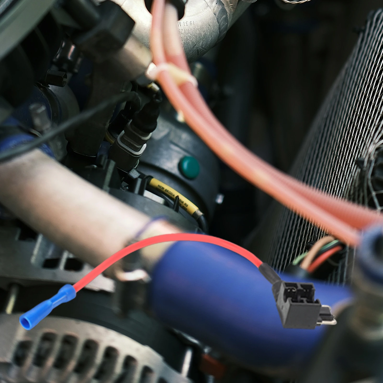 

Fuse Socket Inline Holder Car Automotive Parts Electric Wire Tap Red Harness Micro Fuse Tap 32V Durability Safety Easy