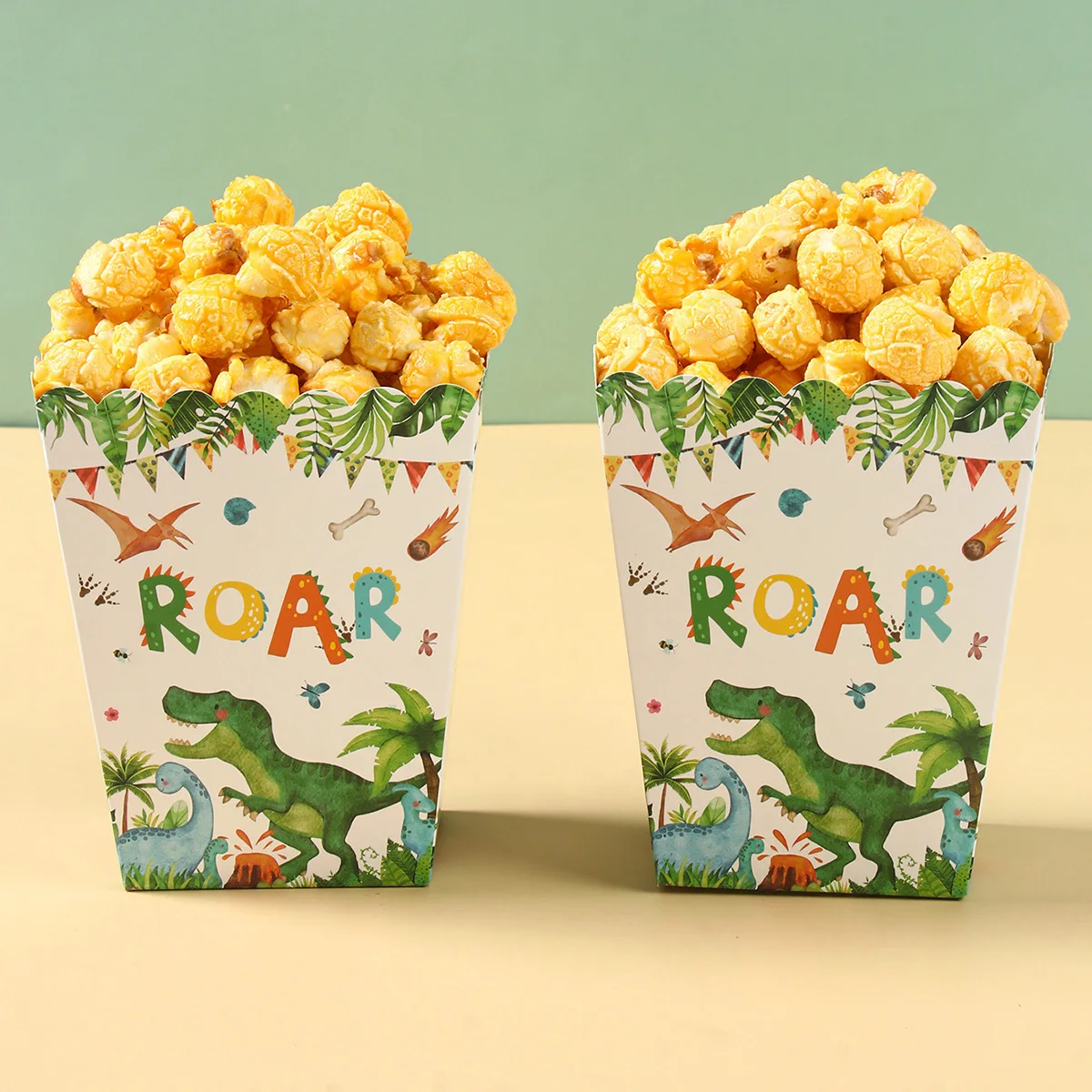 

Primitive Dinosaur Popcorn Box Jurassic World Theme Birthday Party Decorations Kid Boy Baby Shower Supplies Jungle Safari Favors