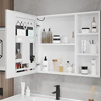 

High Quality Custom European Bathroom Vanity Modern Aluminum Cabinet with LED Lighting New Design