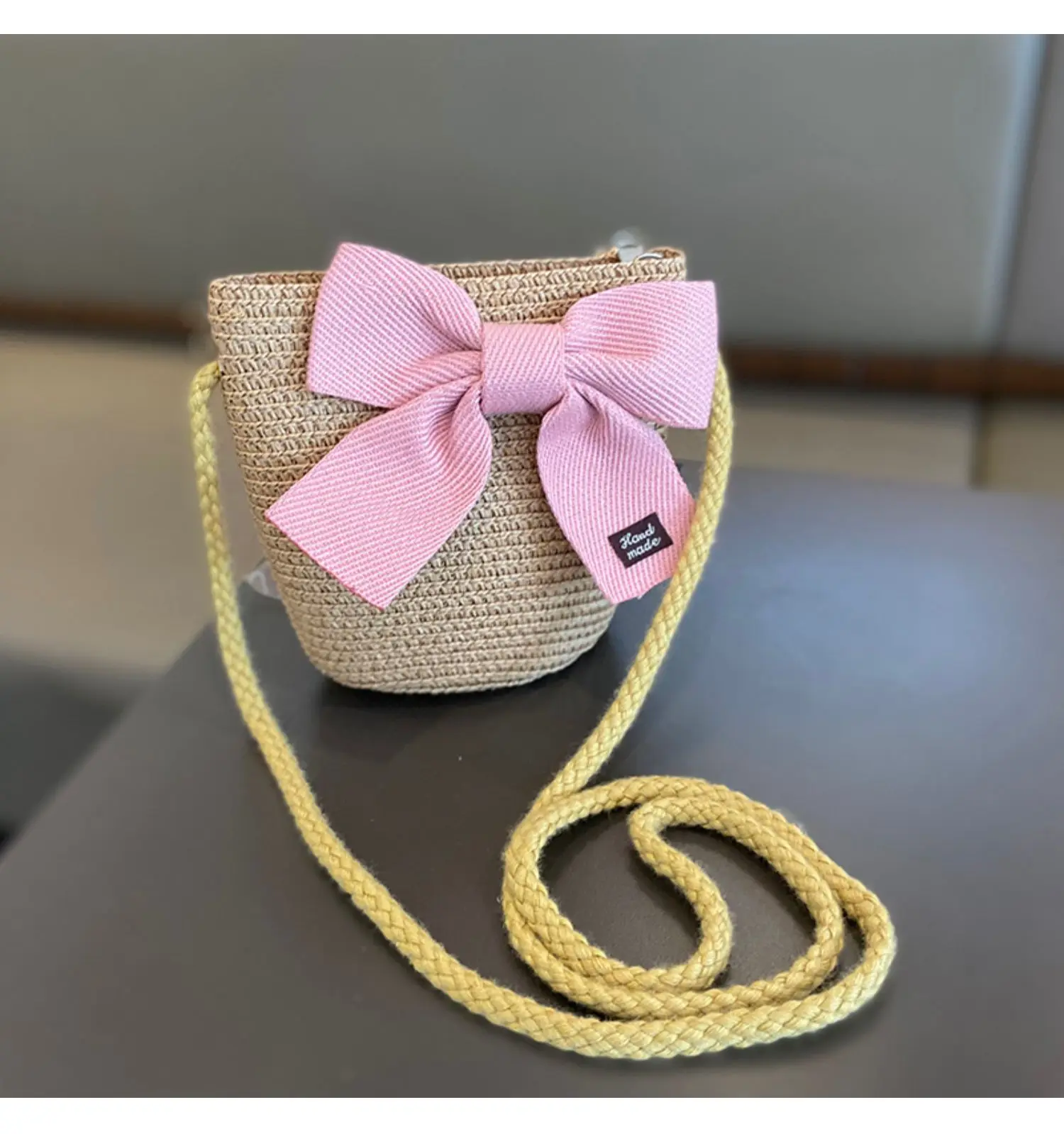 2-8 Years Kids Baby Straw Hat and Bag Girls Summer Sun Hat Travel Sun Protection Beach Hats Sun Fisherman Hat for Child 2pcs/set