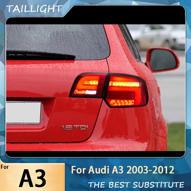 

Светодиодный задний фонарь для Audi A3 хэтчбек, 2003-2012 гг., сигнальный, модифицированный, автомобильный аксессуар