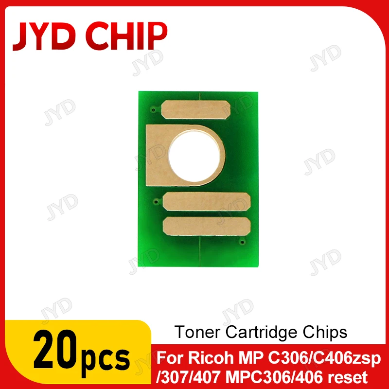 20 قطعة MPC306 M PC306 رقاقة الحبر لريكو MP C306 C406 C307 C407 MPC406 MPC307 MPC407 رقائق خرطوشة الحبر