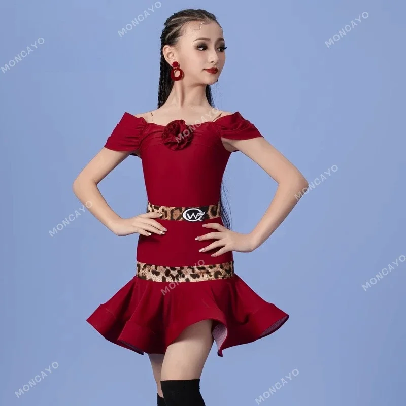 

Latin Dance Dress Girls Latin Practice Dress Dancing Dresses Samba Dance Clothes Children's Ballroom Dance Competition Dresses