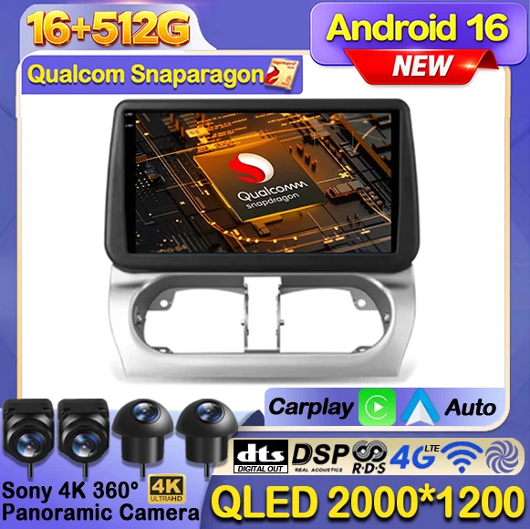 Radio para Auto Android 16 para Opel Combo Corsa Tigra 2001 - 2009 2010 2011 Carplay Auto GPS Navegación Multimedia Reproductor de Video Estéreo