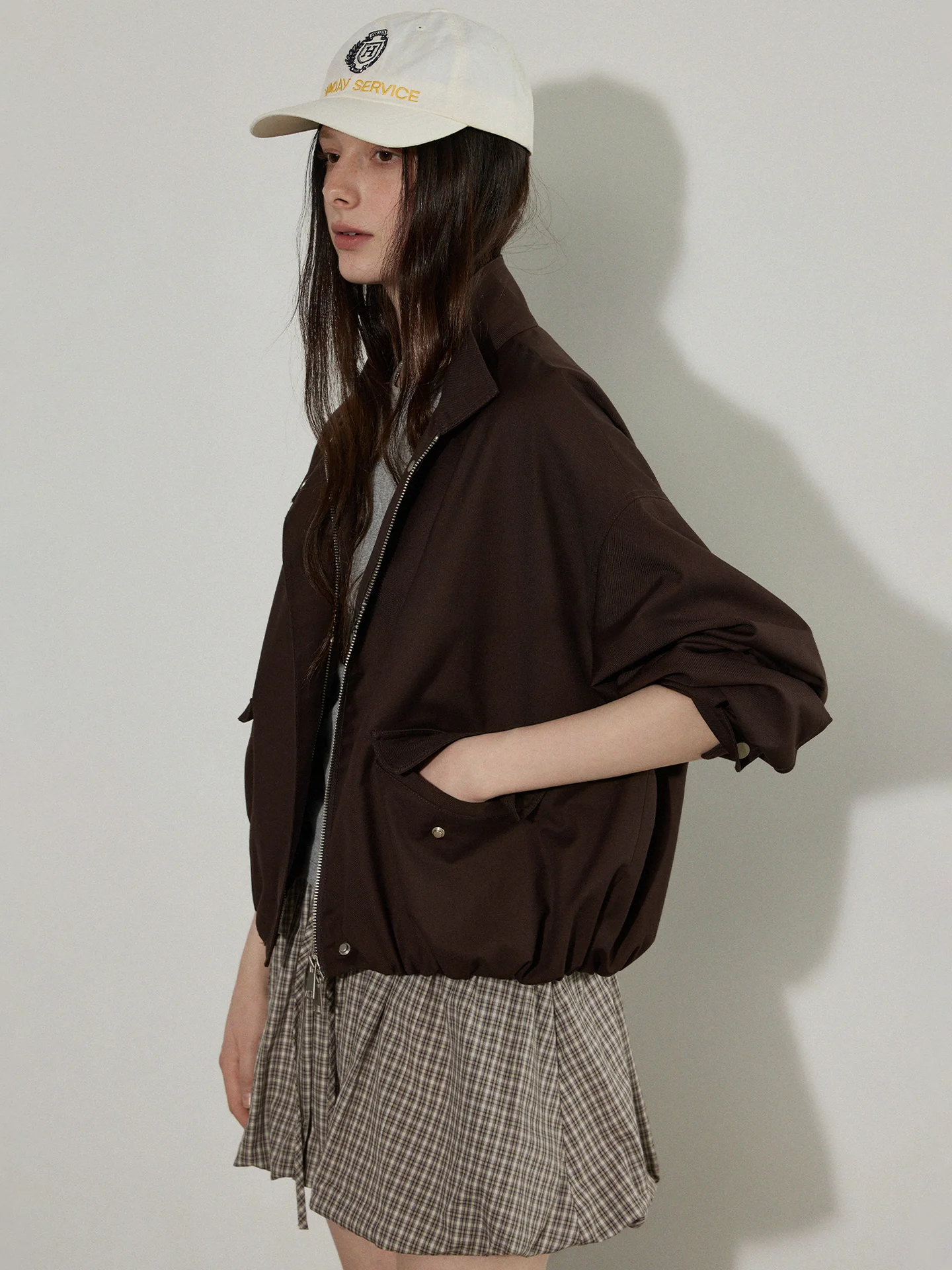 

Куртка Lofi Choose Vintage с воротником, короткая верхняя одежда, женская, весенняя, новая, повседневная, свободного кроя, универсальный топ, из полиэстеровой смеси, с длинными рукавами