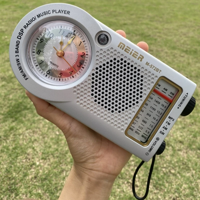 M-572BT المحمولة كل موجة الفرقة راديو حساسية عالية استقبال سماعة لاسلكية تعمل بالبلوتوث مكبرات الصوت دعم U القرص AUX مشغل موسيقى MP3