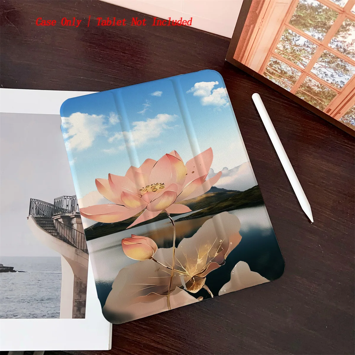 

Lotus Pattern iPad Case - Shockproof Durable Cover for Apple Pro/Air/Mini