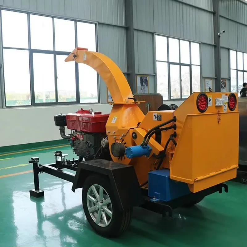 Customized Industrial Motor Wood Chipper & Shredder For Wood Firewood Processing And Tree Stump Grinding In Forestry Industry