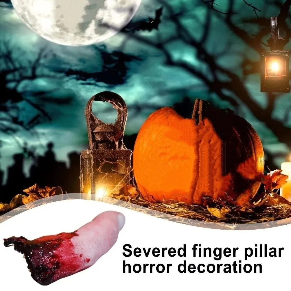 Realistic Design Severed Finger Prop Bloody Effect Spooky Horror Decor Artificial Scary Bloody Finger Prop Scary Decoration
