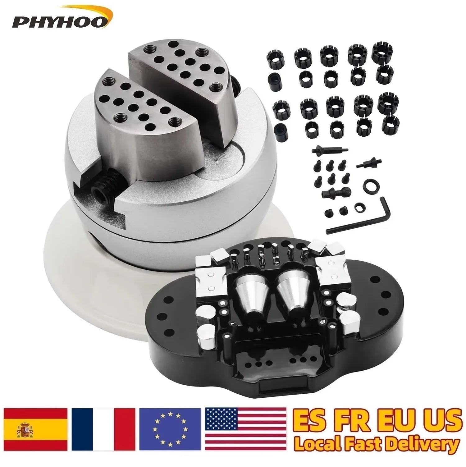 3 Inch 360° Rotating Ball Vise Jewelry Engraving Block Tool for Ring Pendant Stone Setting with Steel Base