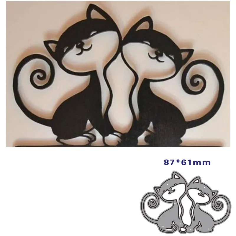 Metal Cutting Dies Cut Mold Animal Cat Decoration Scrapbook Paper Craft Knife Mould Blade Punch Stencils