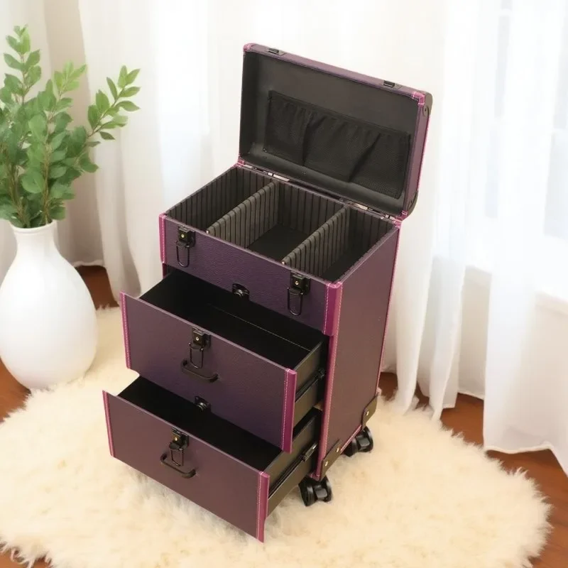 Mobile beautician special case, trolley cosmetic case, universal wheel trolley drawer case