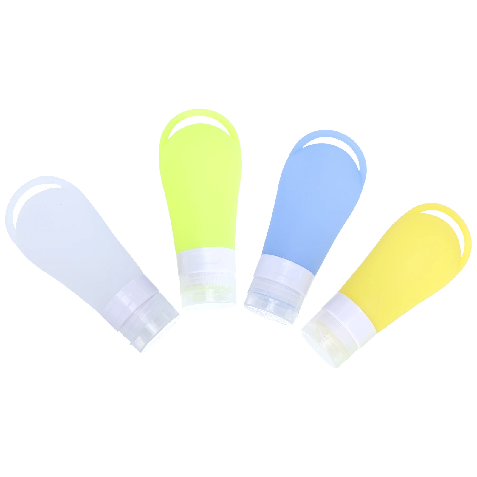 4 قطع من زجاجات السفر المصنوعة من السيليكون، حاوية شامبو متينة قابلة لإعادة الملء، تخزين محمول للسفر #2