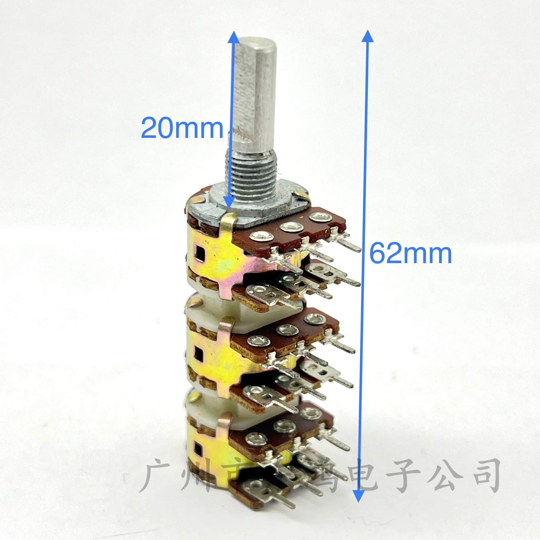 1 PCS HV 148 six link potentiometer six link B50K power amplifier audio six channel volume potentiometer shaft length 20mm