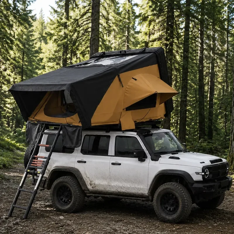 4wd Rooftop Car Lightweight Water Proof Canvas Uv Resistant Waterproof Camping Hard Shell Roof Top Tents for Cars Roof Top