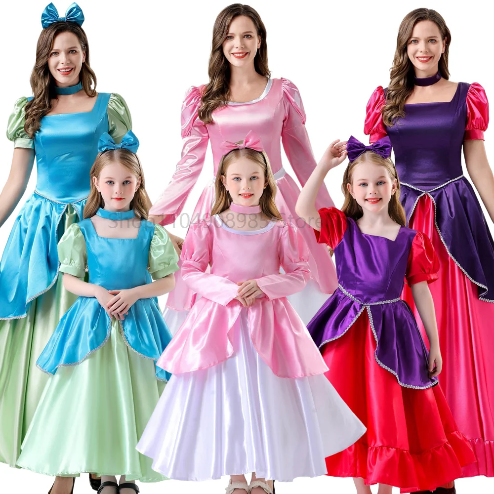 

Halloween Princess Cosplay Costume Christmas Party Fancy Ball Gown Disguise Dress for Adult and Girls
