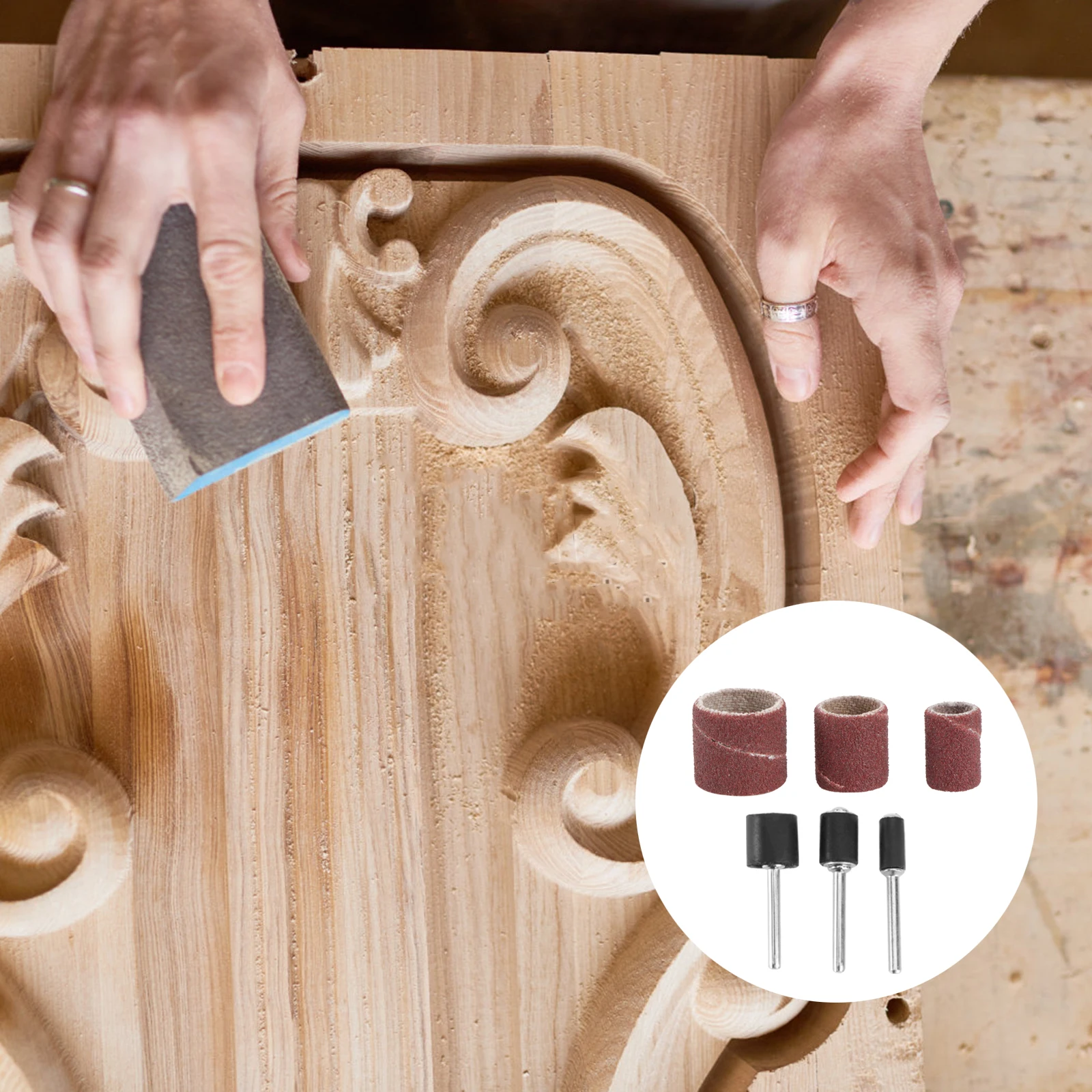 

66pcs Drum Bands Reusable Grinding Heads For Rotary Tools Sanding Band Sleeve Rubber Mandrels Wood Stone Glass Ceramics Carving