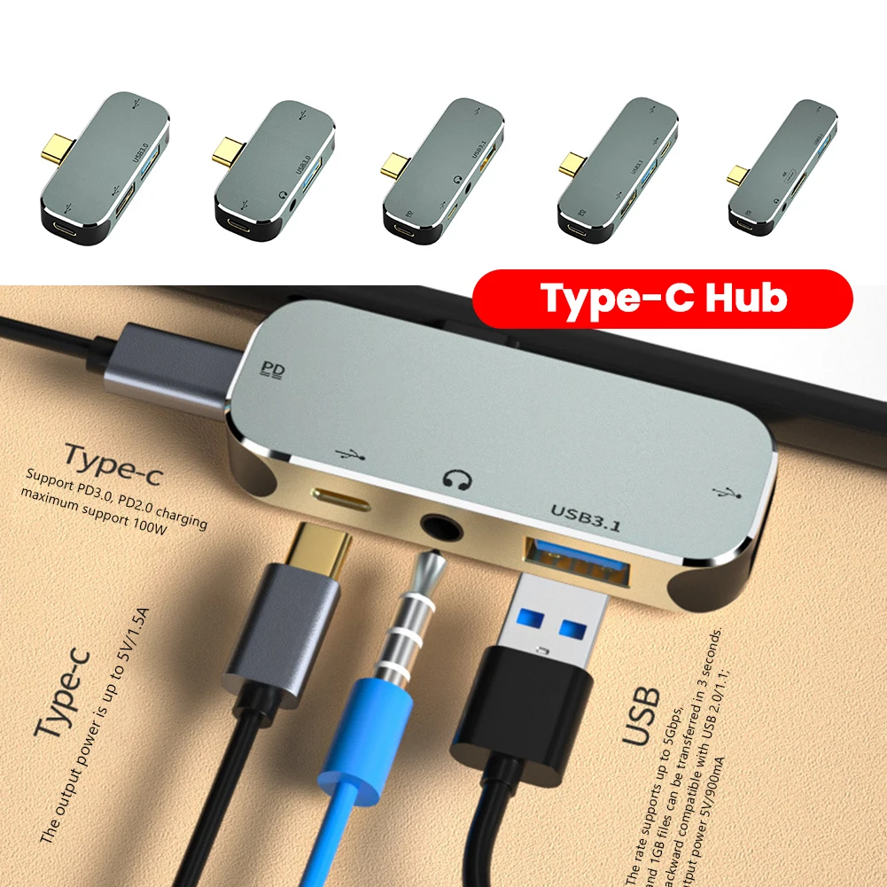 

Удлинитель-концентратор Type-C, 3,55 мм, PD100W, USB3.0/USB2.0/USB3.1, совместимый с HDMI удлинитель