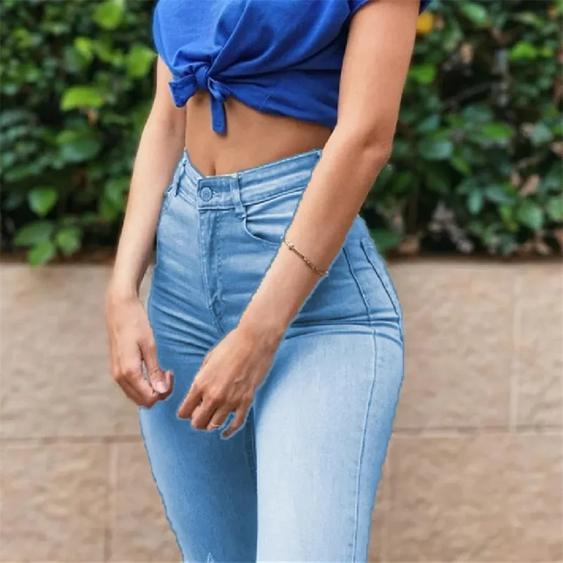 المرأة تمتد نحيل الجينز سيدة سليم صالح قلم رصاص الجينز الفتيات طماق مستقيم الساق الدنيم السراويل أزرق رمادي أسود مثير سراويل طويلة