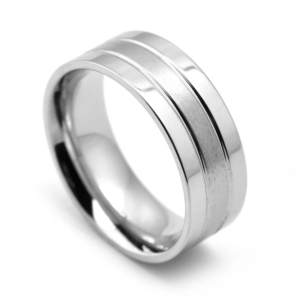 Mattschwarzer Edelstahl-Herrenring Bestseller Herrenschmuck Direkter Fabrikpreis Herrengeschenke Biker Band
