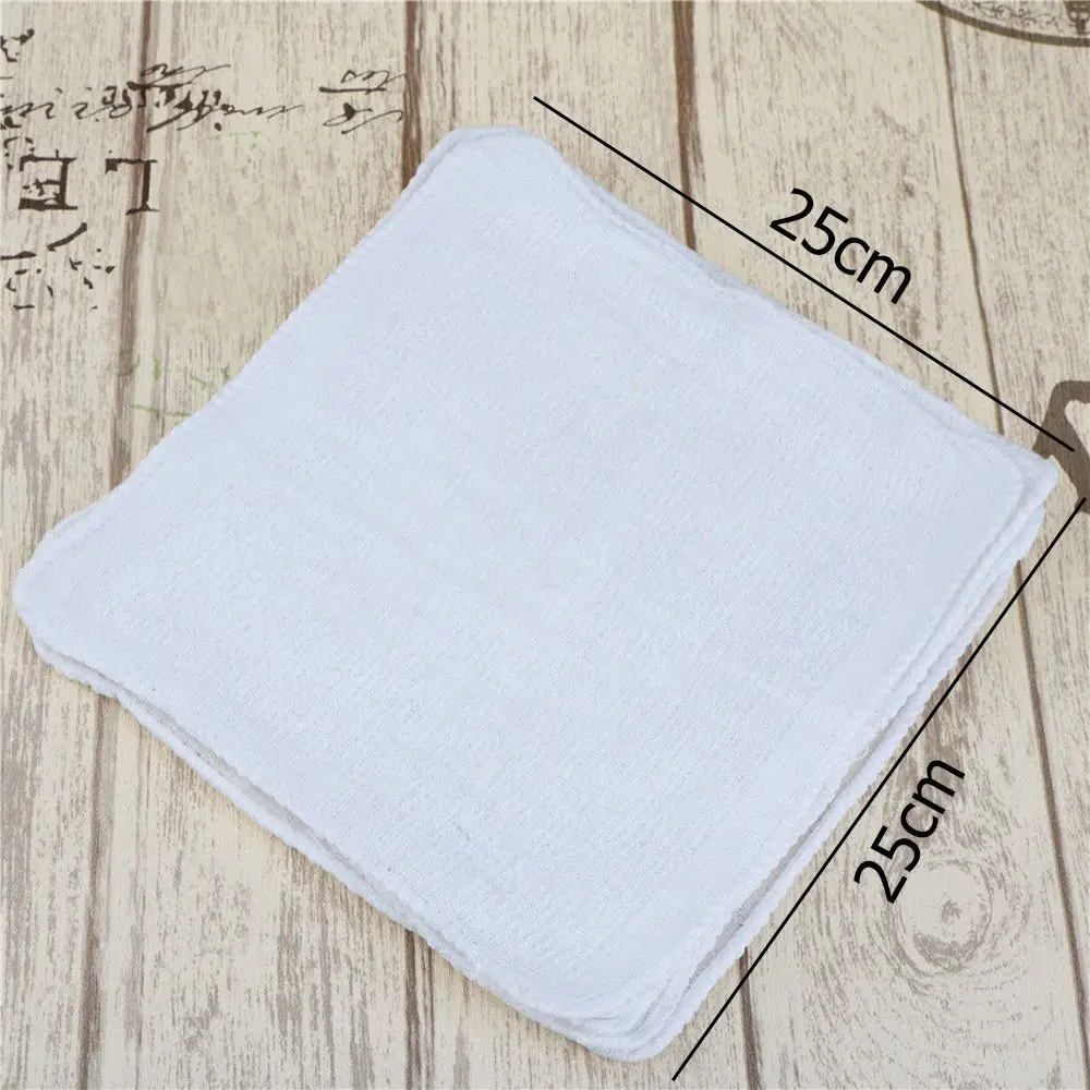 10PCS White Square Microfiber Car Cloth Towel Home Kitchen Wash Cleaning Cloth