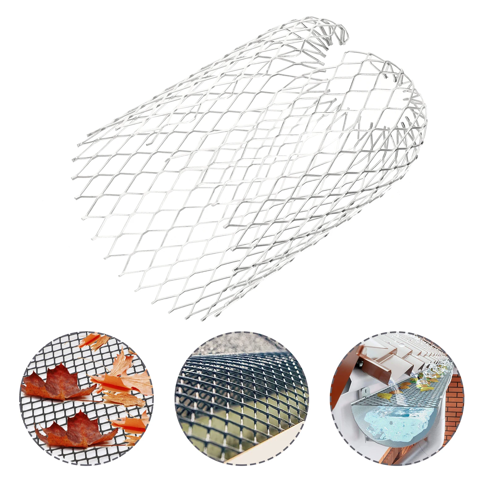 4 stuks Goot Guard Aluminium Filter Zeef Bladeren Puin Verstopping Dak Afvoer Filter