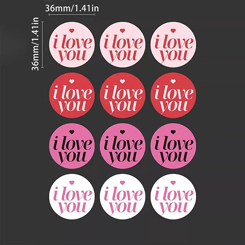 5Sheets Round I Love You Sticker Florist Sticker Florist DIY Material Sticker