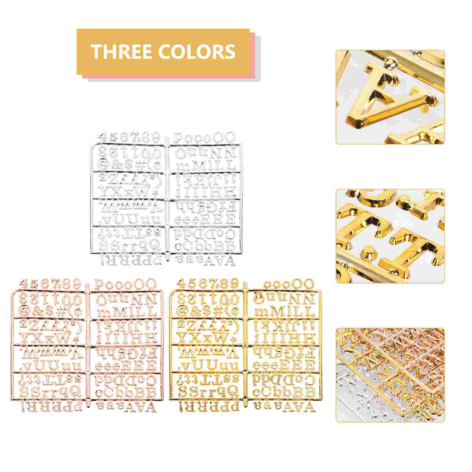 3pcs Message Pad Cursive Words Changeable Board Letter Letter Boards Plastic Characters Numbers Symbols Letter Message