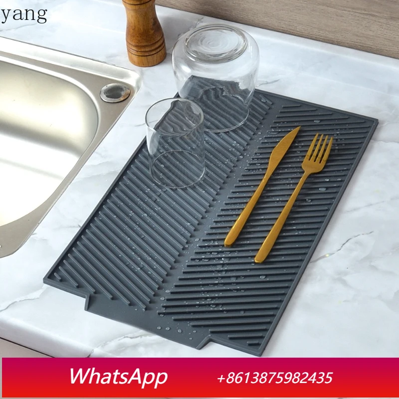 

LMM Kitchen Rectangular Silicone Drain Anti-Scald Mat Insulation Mat