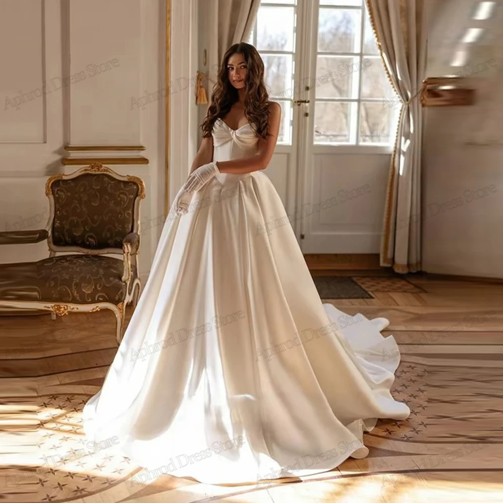 فساتين زفاف رشيقة زي العرائس الساحرة مثير بدون حمالات بدون ظهر رداء للحفلات الرسمية Vestidos De Novia مخصص 2026 #1