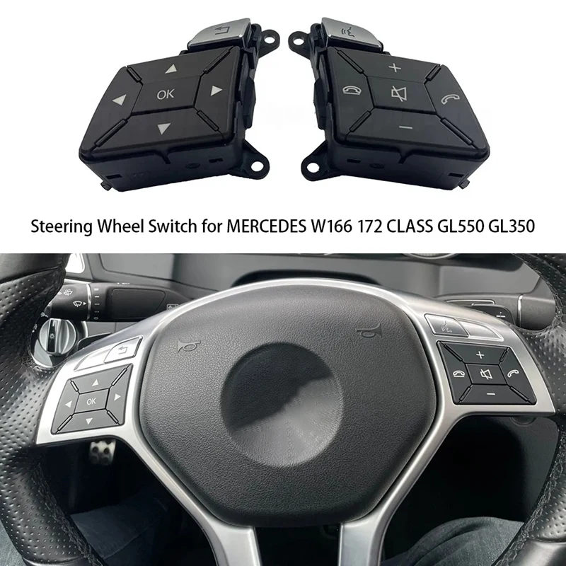 1 Pair Multi-Function Steering Wheel Switch For MERCEDES W166 172 CLASS GL550 GL350 Spare Parts Parts A1669051900 A1669051800